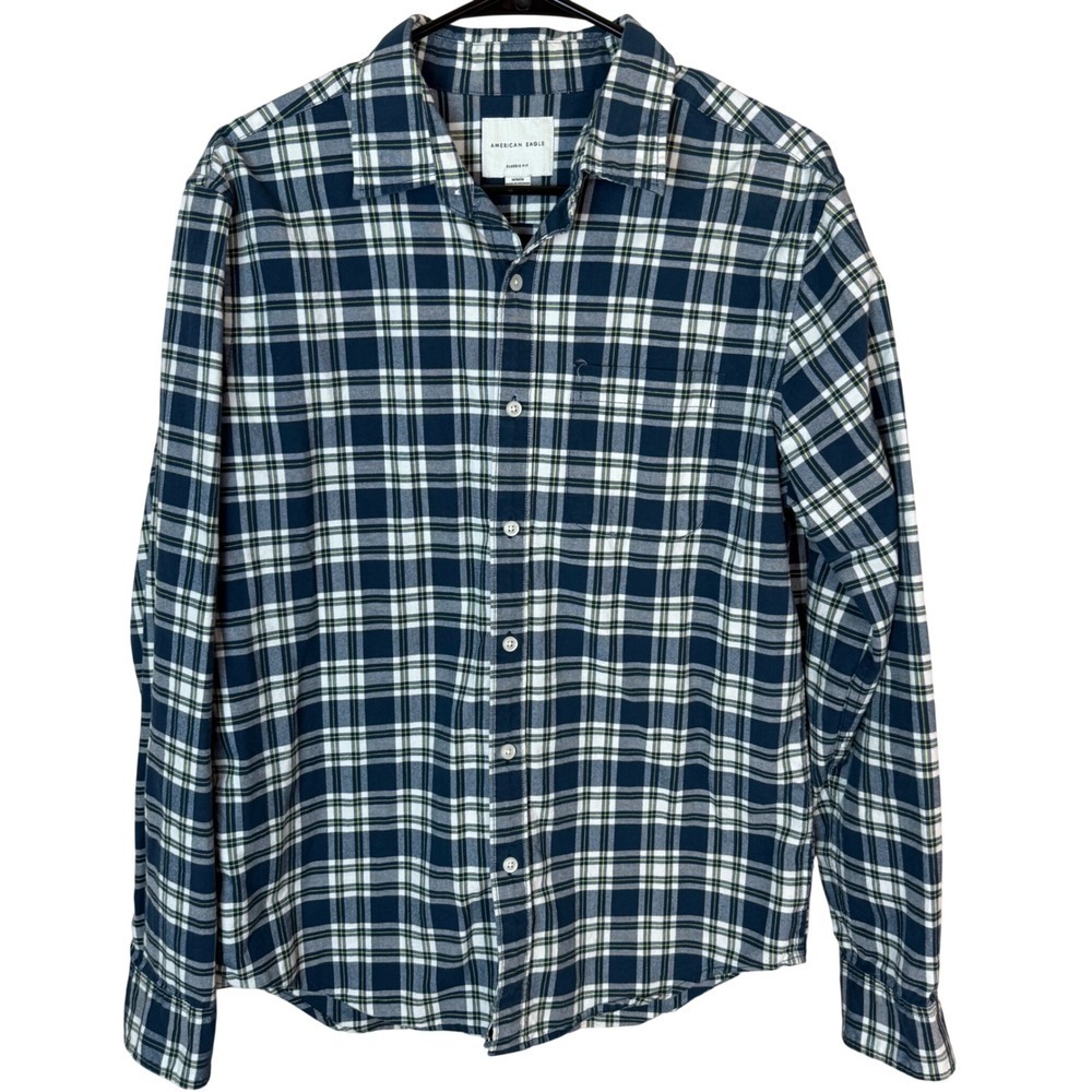 American Eagle Outfitters Men's Classic Fit Plaid Long Sleeve Button‎ Up M